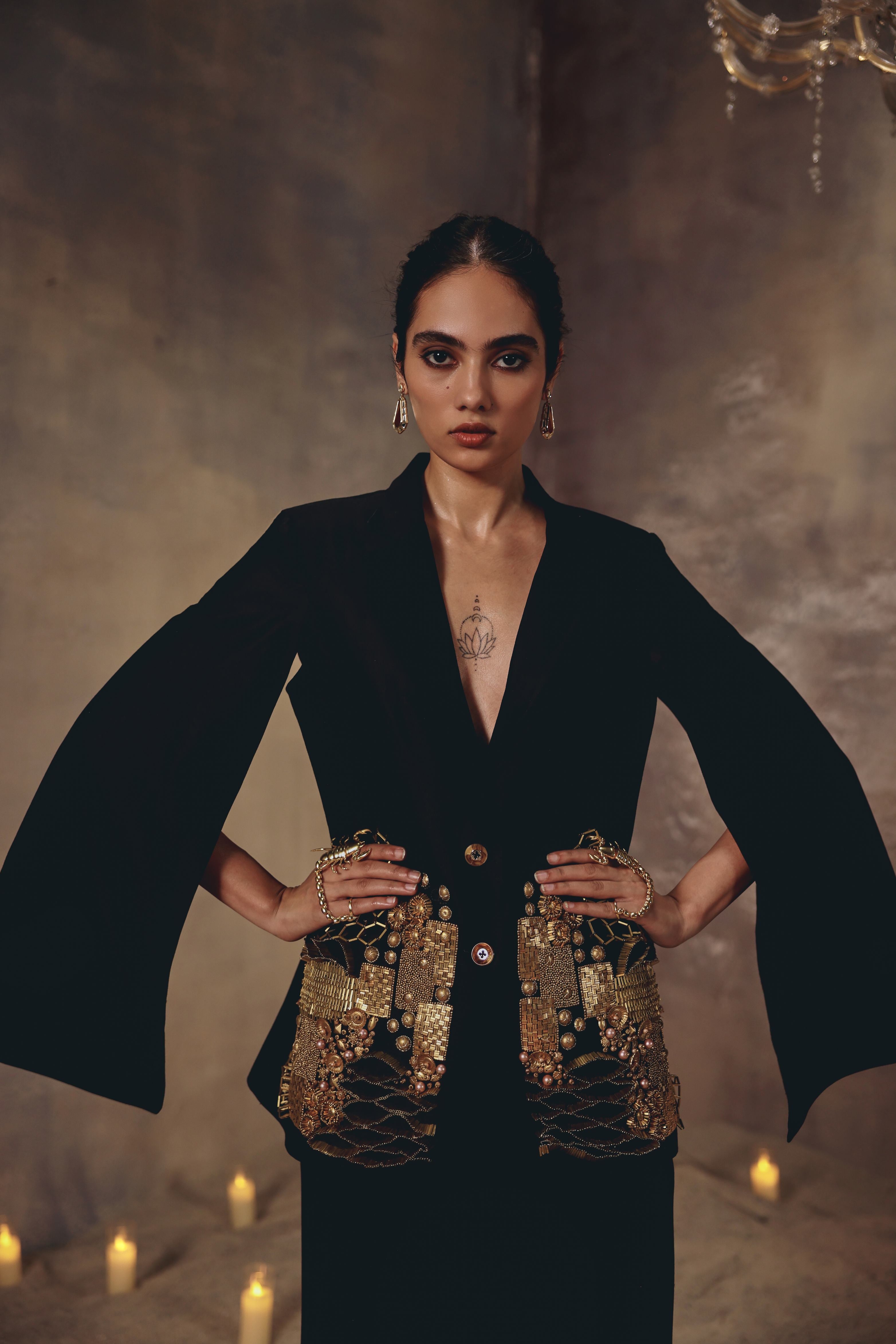 The Noir Regal Blazer Set