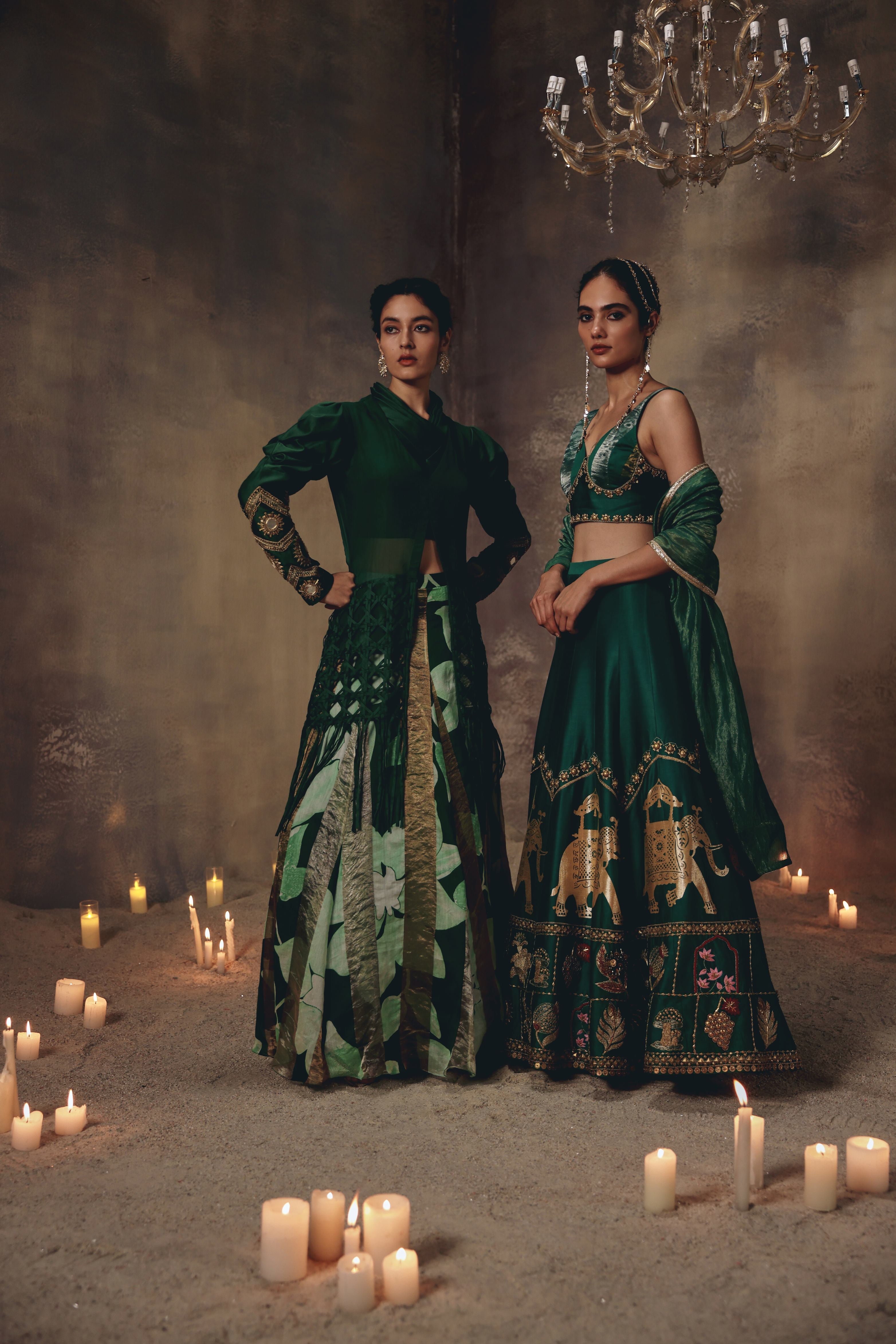 Emerald Sovereign Skirt Set