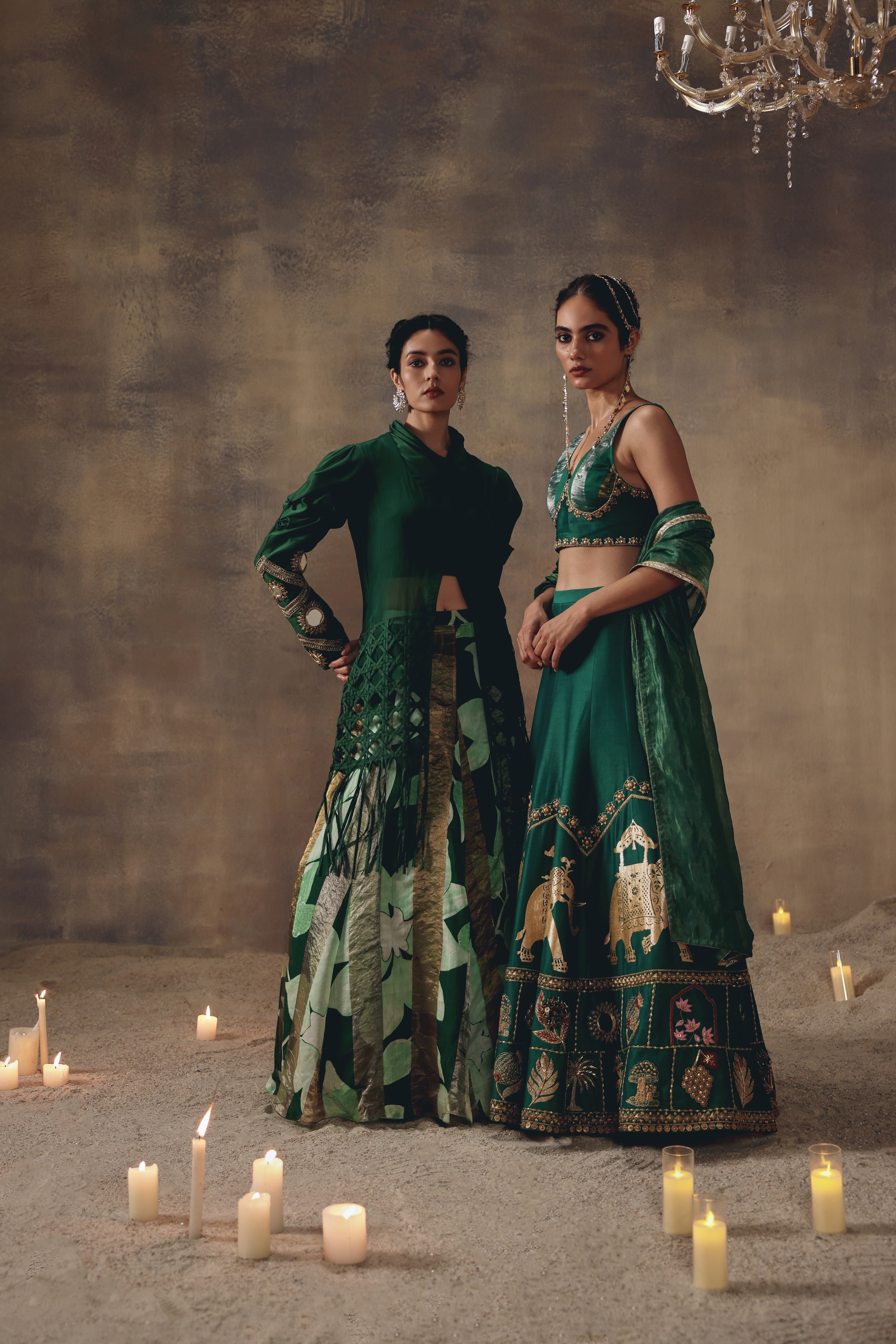 Emerald Sovereign Skirt Set