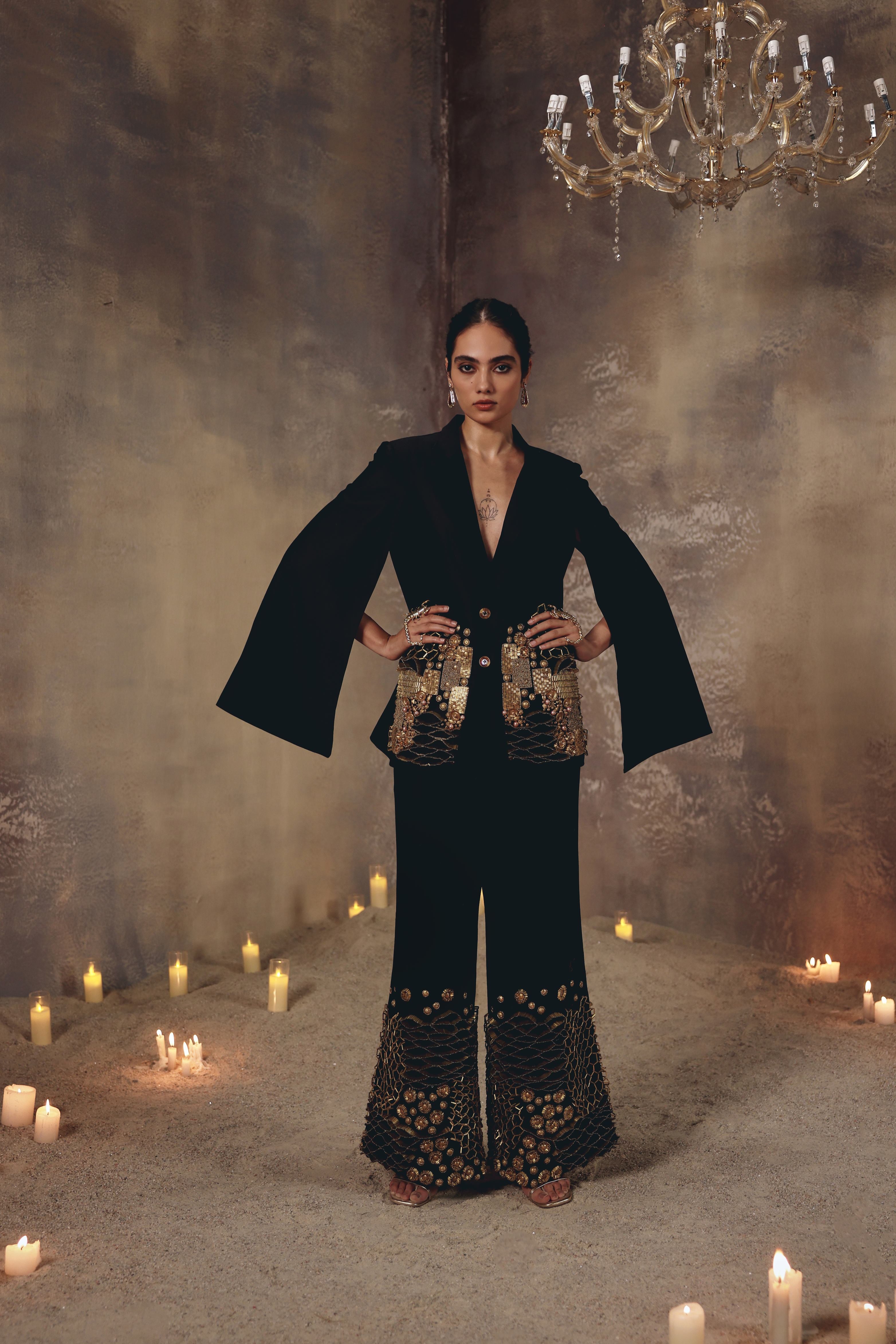 The Noir Regal Blazer Set