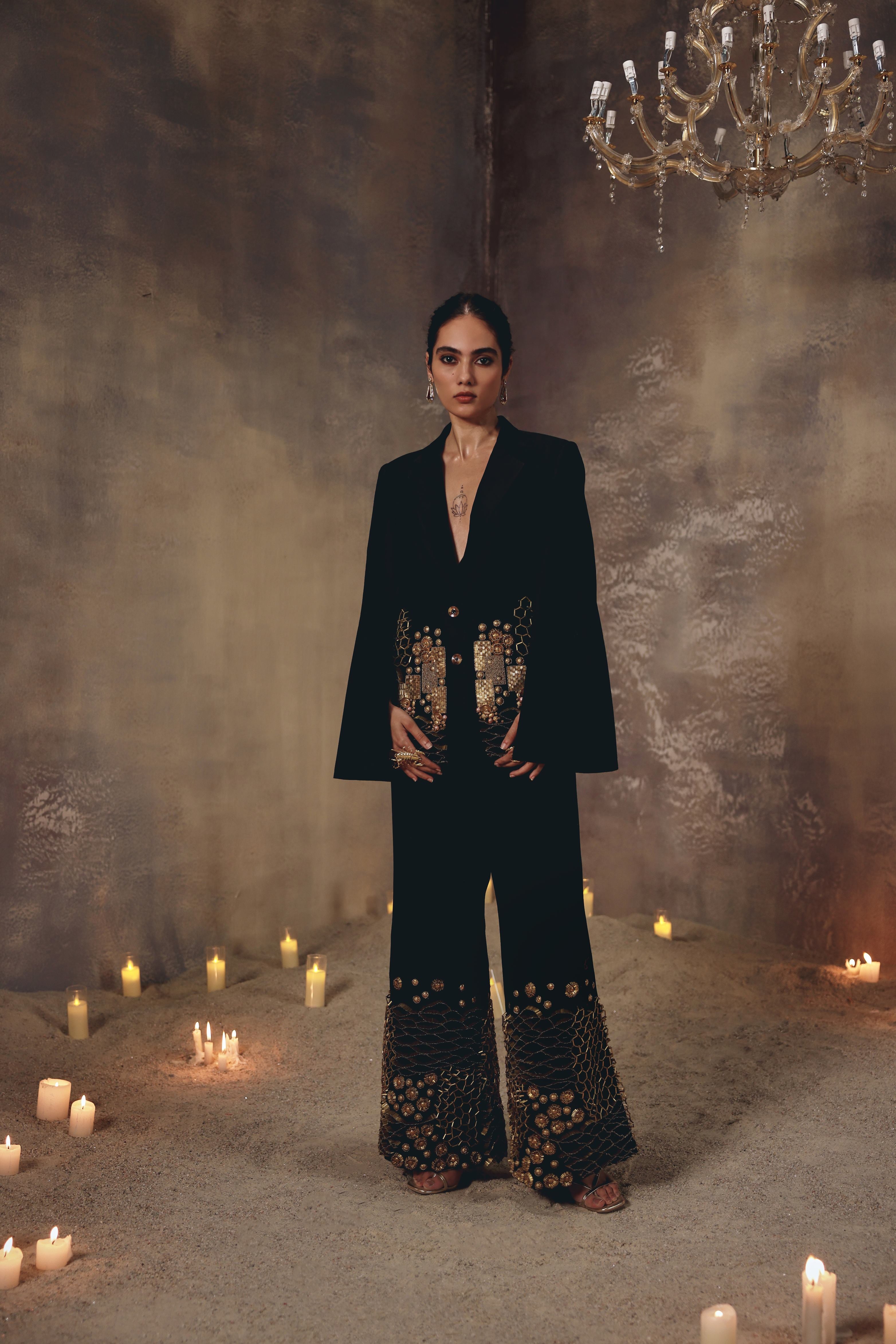 The Noir Regal Blazer Set