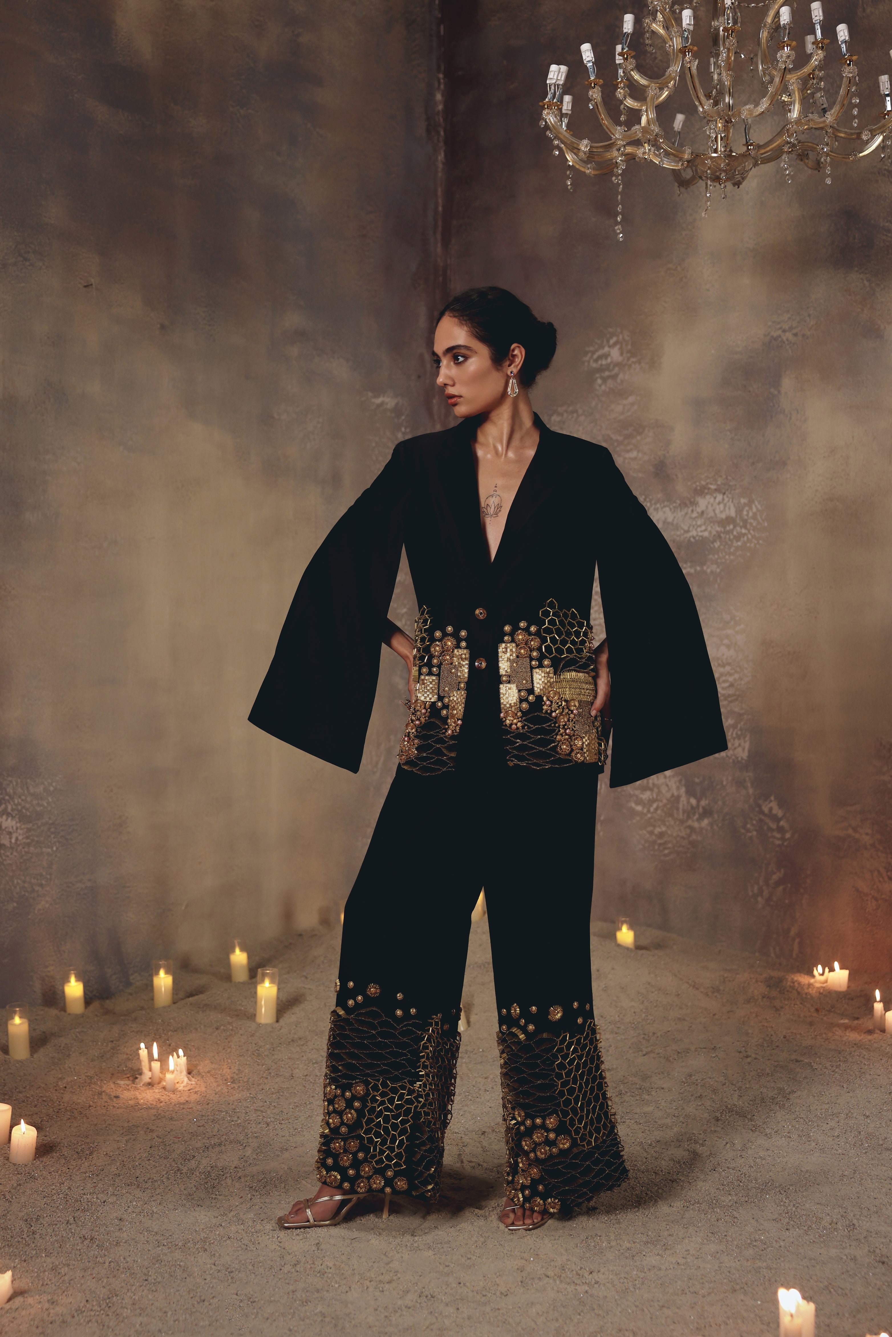 The Noir Regal Blazer Set