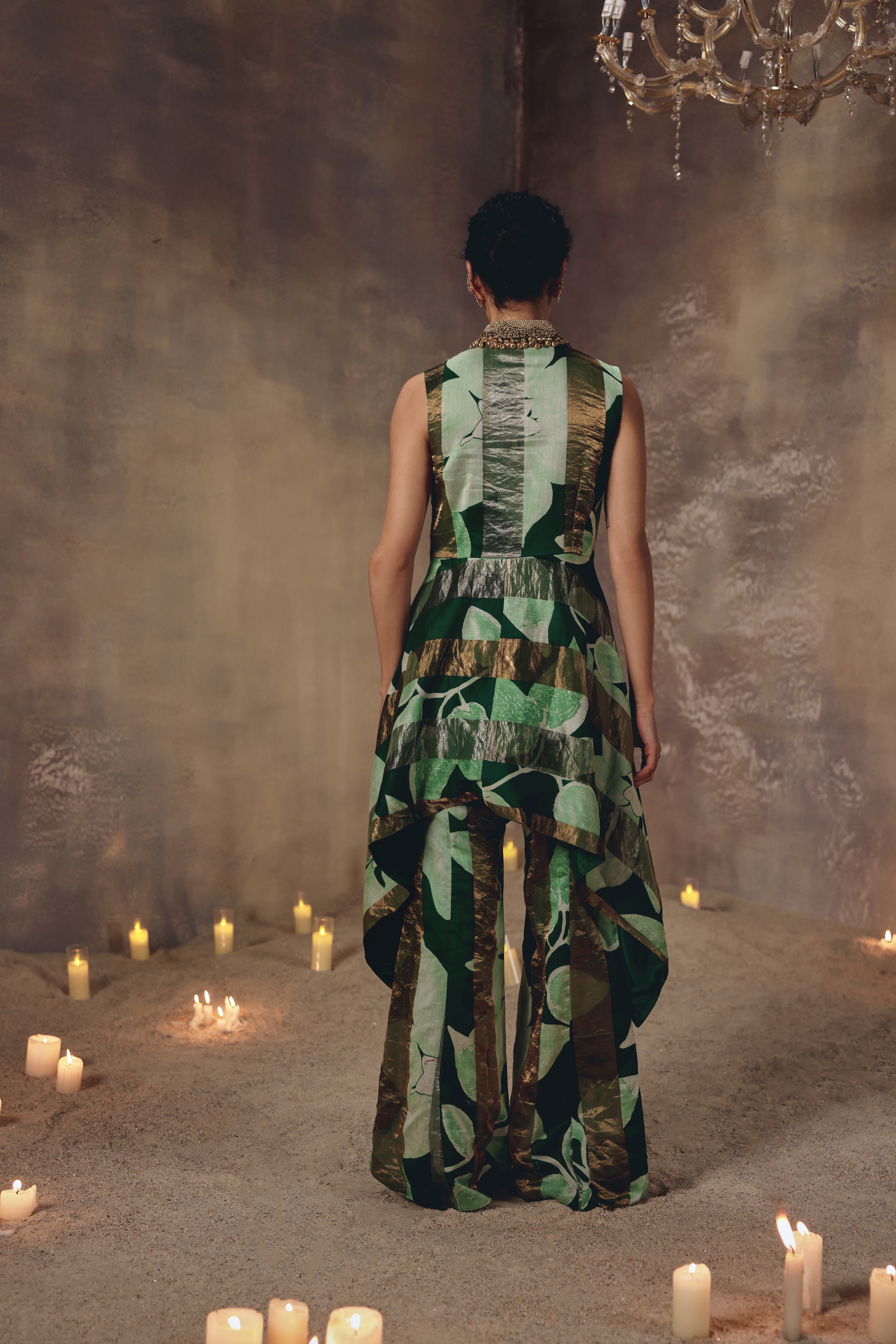 Emerald Antique Beaded Co-ord Set