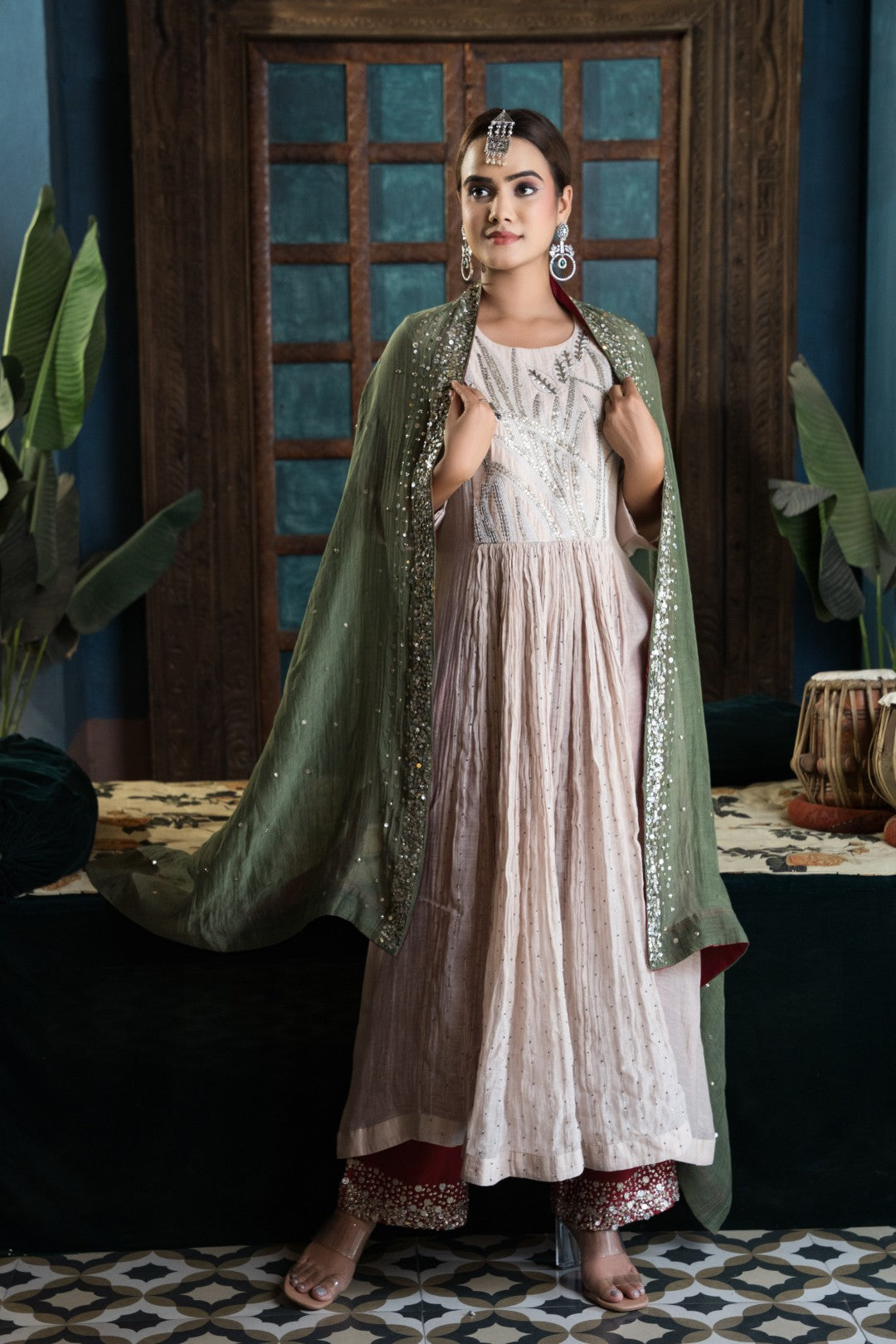 Beige Bliss Anarkali Set
